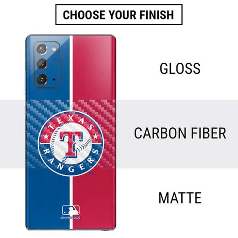 MLB Texas Rangers Split Galaxy Note20 5G Skin